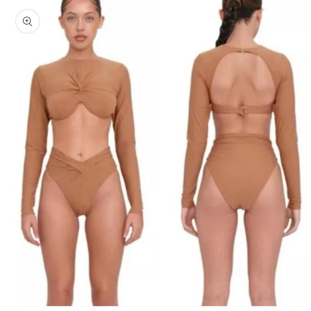 Andrea-iyamah Women's Orange and Tan Bikinis-and-tankini-sets - Picture 2 of 6